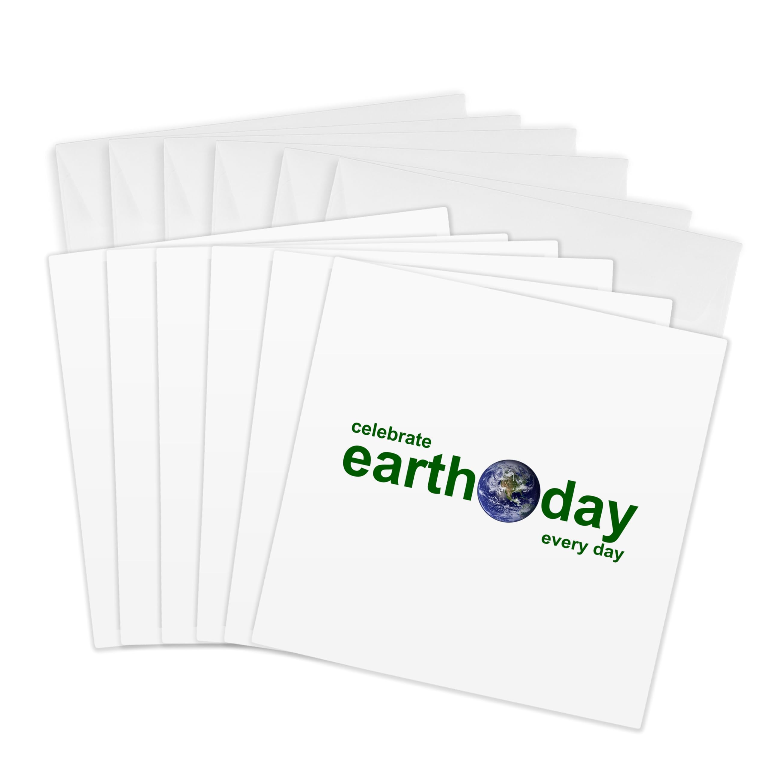 3dRose gc_16019_1 6 x 6-Inch "Celebrate Earth Day" Greeting Card (Pack of 6)