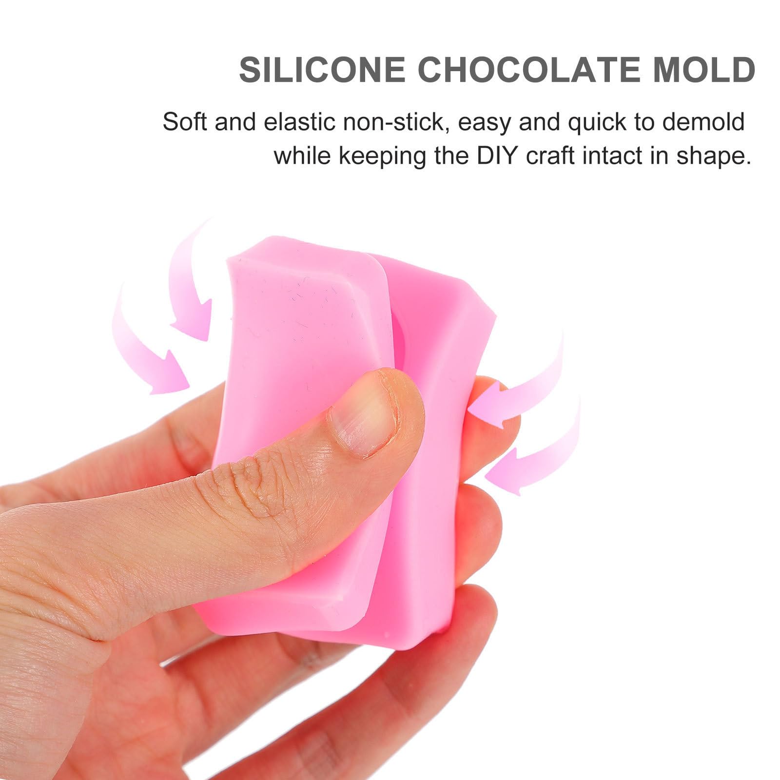 Abaodam 16 Piezas Molde de Silicona Rosa para Fondant y Bombones, Resistente al Agua Olor, Adecuado para DIY y Manualidades de Repostería Casera