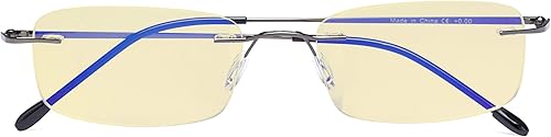 CessBlu gafas de bloqueo de luz azul para hombres mujeres lectura ordenador anti deslumbramiento UV gafas sin montura doblable