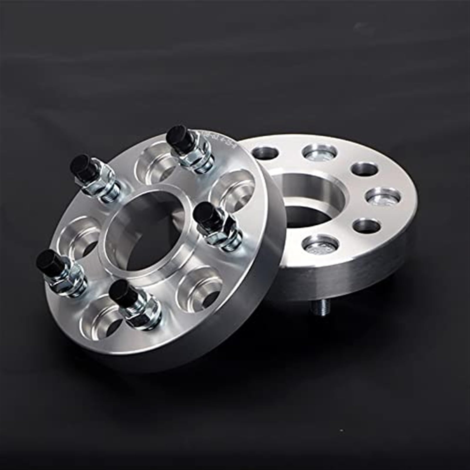 2 sztuki 15/20/25/30/35/40 aluminiowe adaptery dystansowe kół PCD 5x114.3CB 67.1, pasujące do Jeepa, PATRIOT Compass Dystanse kół dla stabilności pojazdu(Black 15MM SILVER SPACERS)