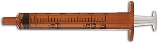 BD Medical 305208 Oral Syringe with Tip Cap, Non-Sterile, 5 mL Capacity, Amber (Pack of 500)