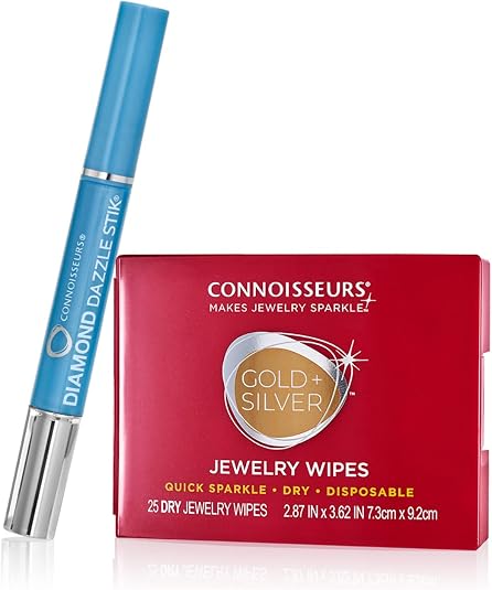 CONNOISSEURS Diamond Dazzle Stik - Portable Diamond Cleaner for Rings and Other Jewelry - Bring Out The Sparkle in Your Diamonds and Precious Stones