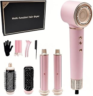 5 in 1 Hot Air Styler, Hair Dryer Brush for Fast Drying, Curling, Volumizing & Straightening, Frizz-Free & No Heat Damage for Smooth Hair & Waves, Ideal High Speed Blow Dryer for Home & Travel Use