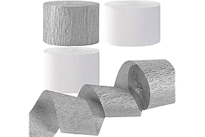 AIM & GGKK Silver Crepe Paper Streamers