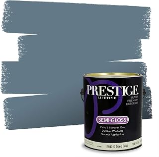Paints Exterior Paint and Primer In One, 1-Gallon, Semi-Gloss, Comparable Match of Benjamin Moore* Stillwater*