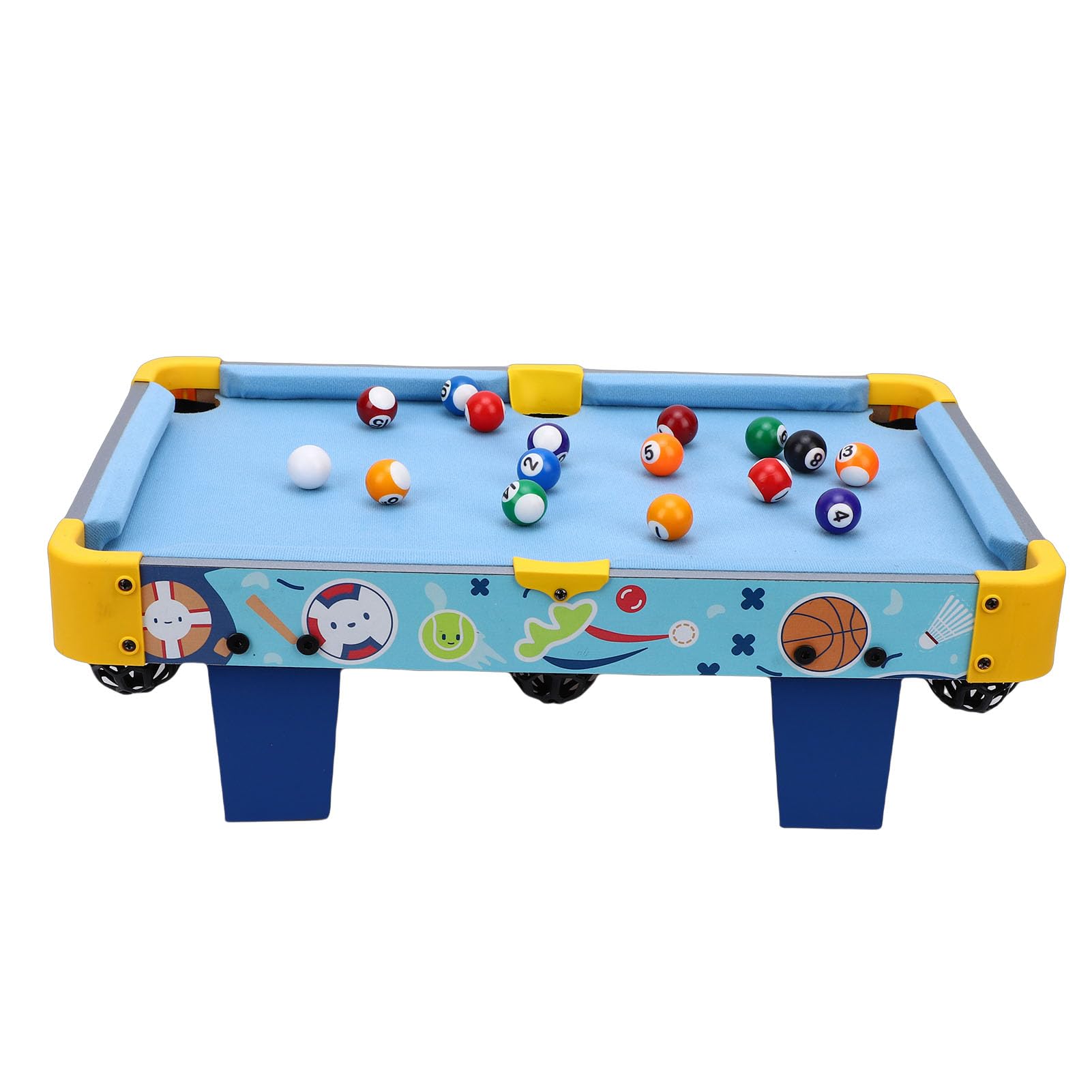 ASHATA Mini Table de Billard, Jeu de Billard de Bureau pour 2 Personnes, Construction Robuste pour Les Réunions de Famille, Jouet Portable pour Les Pique-niques et Les Jeux en Intérieur 20,08 X 12,6