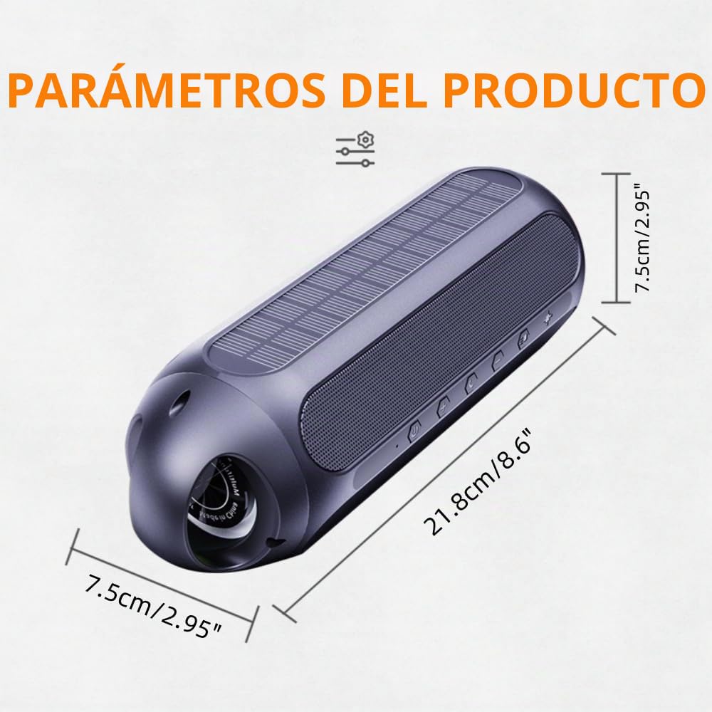 CYBORIS Altavoz solar Bluetooth, altavoz magnético portátil de 30 W para exteriores, IPX6 resistente al agua con luces LED RGB, tiempo de reproducción de 30 horas, graves profundos para viajes, golf,