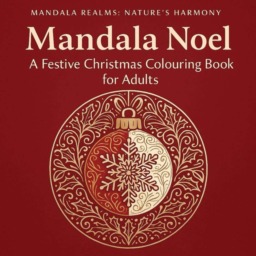 Mandala Noel: A Festive Christmas Colouring Book for Adults and Teens: 40 Intricate Holiday Mandalas for Mindfulness, Relaxation & Christmas Joy (Mandala Realms)