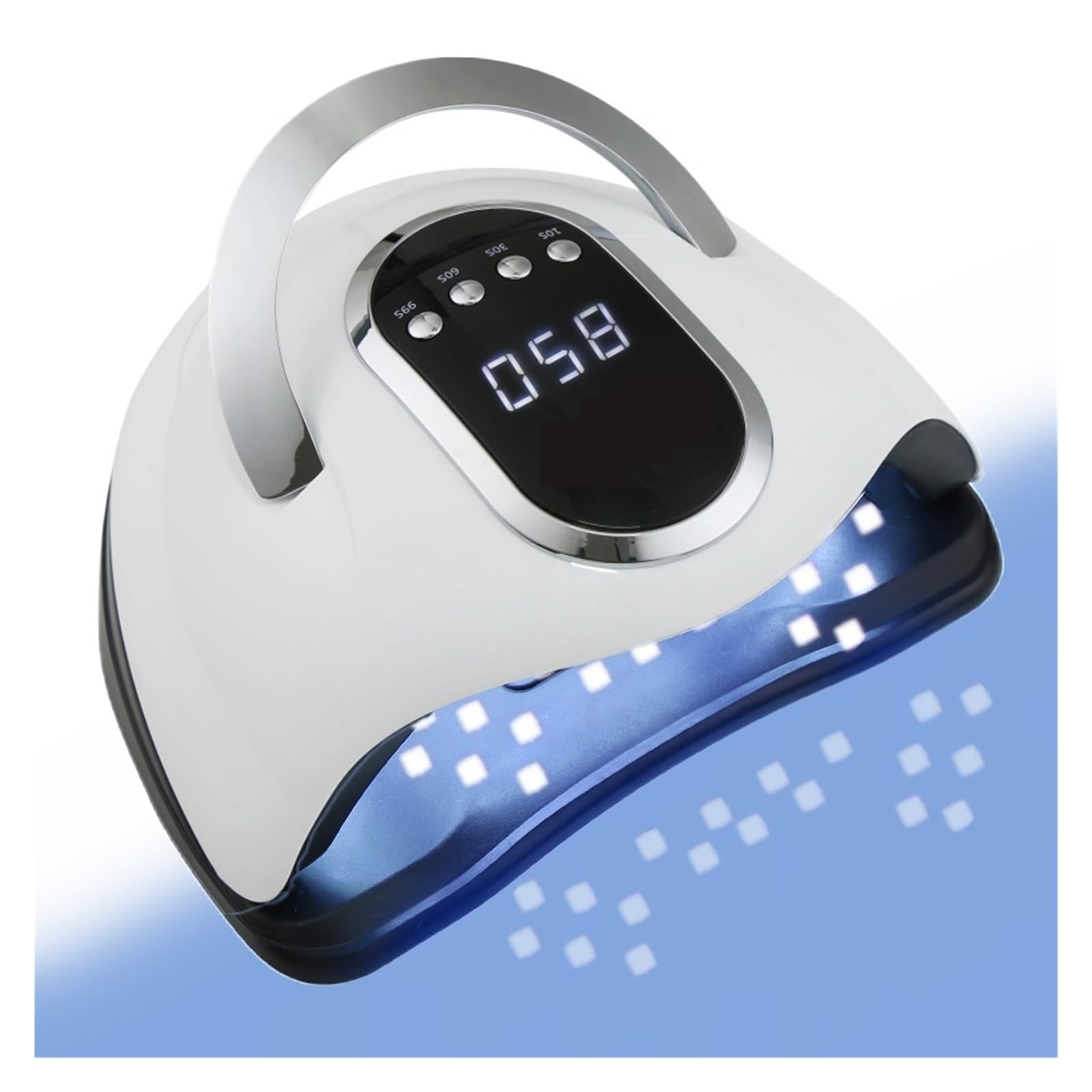 Lampada for unghie a LED UV 300W Lampada for unghie a LED UV ad alta potenza for asciugatrice for smalto gel for manicure con grande LCD Touch 66 LED Smart Nail Dryer Luce UV ( Color : 4 , Size : 1 )