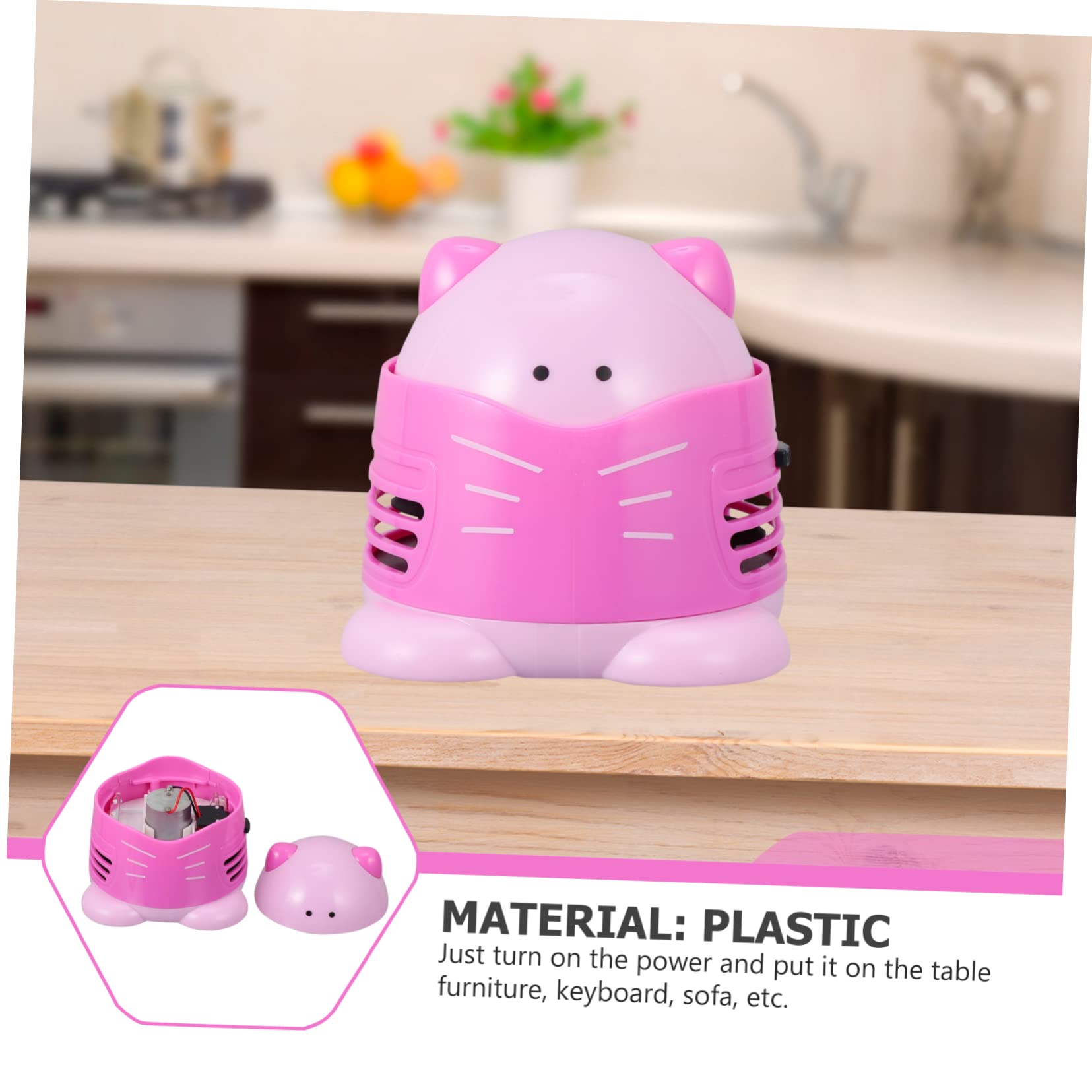 Mikikit 2pezzi Aspirapolvere Da Scrivania Portatile Per Pulizia Polvere Aspiratore Per Polvere Da Tavolo Per Computer e Tastiere Design Carino e Compatto Senza Batteria