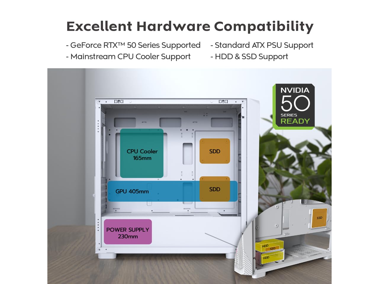 MONTECH X5M - Obudowa PC Micro ATX, wysoki przepływ powietrza, 4 x 120 mm wentylatory ARGB wstępnie zainstalowane, szklany panel boczny, akcenty z nadrukiem z włókna węglowego, białe