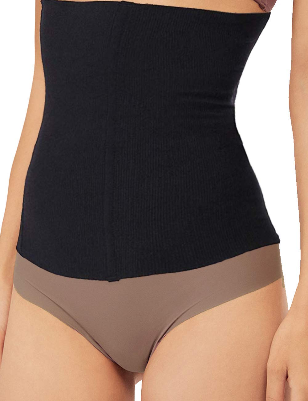 Women Waist Shapewear Belly Band Belt Body Shaper Cincher Tummy Control Girdle Wrap Postpartum Support Slimming Recovery (Black, M/L)
