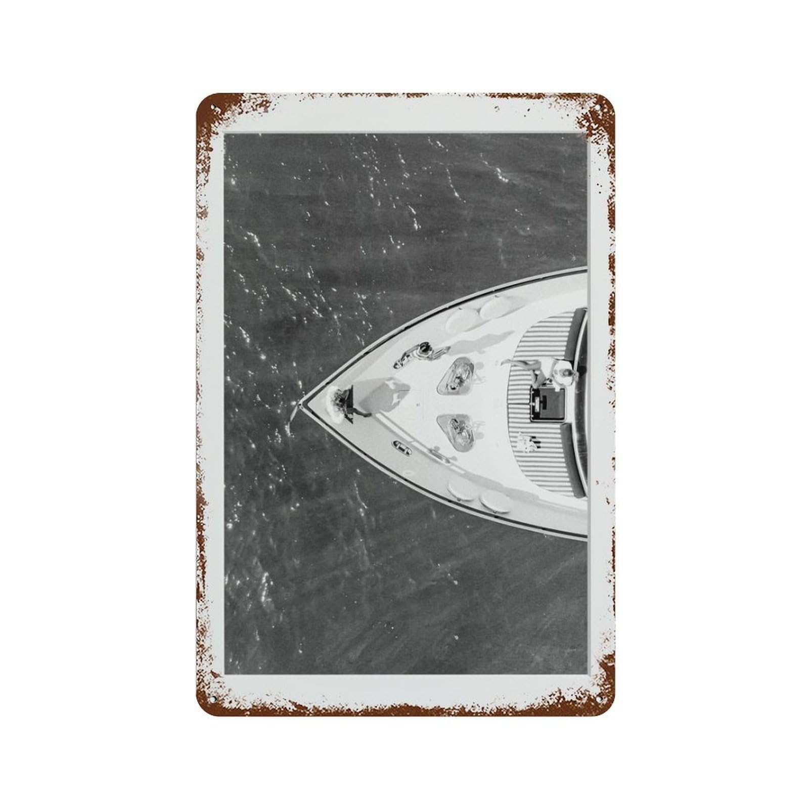 xiaoxiaoshen Yacht Photography S2 Wall Decor Art Metal Tin Poster Modern Home Decor Art Home Bar Shop Decorations Vintage Sign 30x20cm