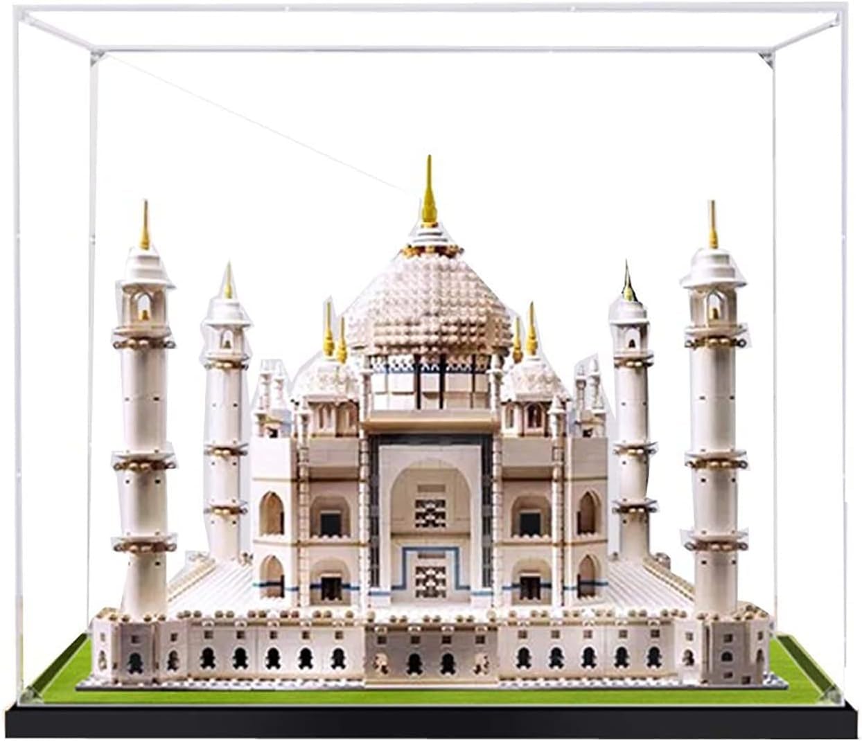PARFCO Acrylic Display Case for Lego 10256 Taj Mahal, 54 x 54 x 45 cm, 2 mm Thickness, Dustproof Protection, Wall Mount