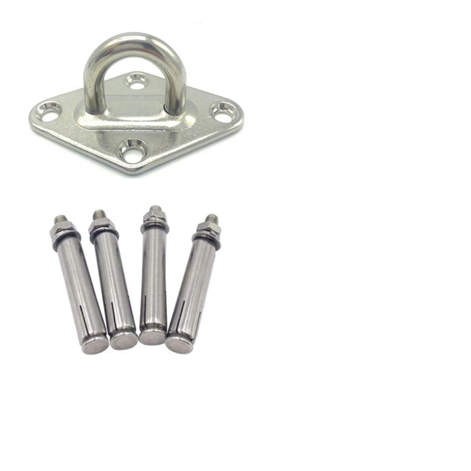 Load-Bearing Hook,Stainless Steel Suspension Bracket Hammock Mount Ceiling Hook Anchor Hanger for Gym Training Aerial Yoga Sex Swing Hanging Kit(Diamond Base A)