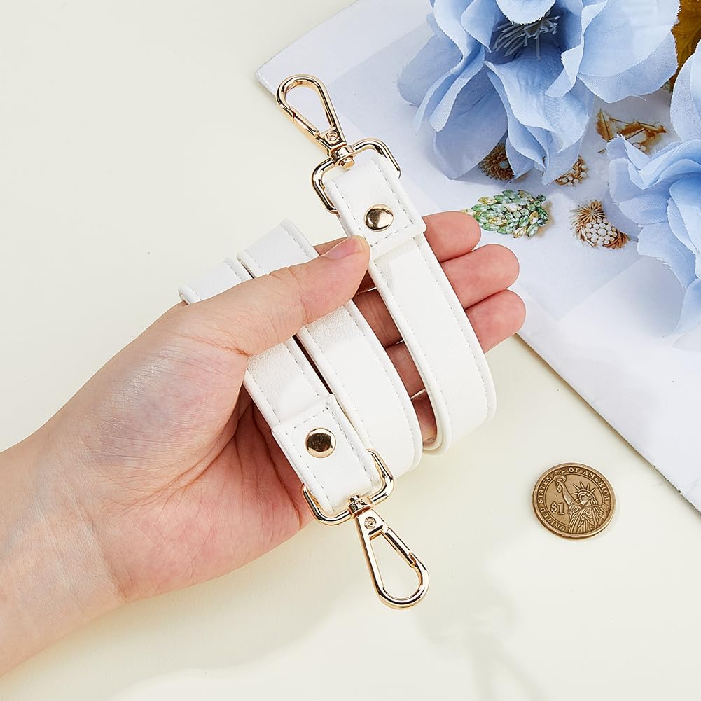 Leather Bag Strap Replacement Bag Handle Shoulder Wallet Straps with Alloy Swivel Clasps - Image 3