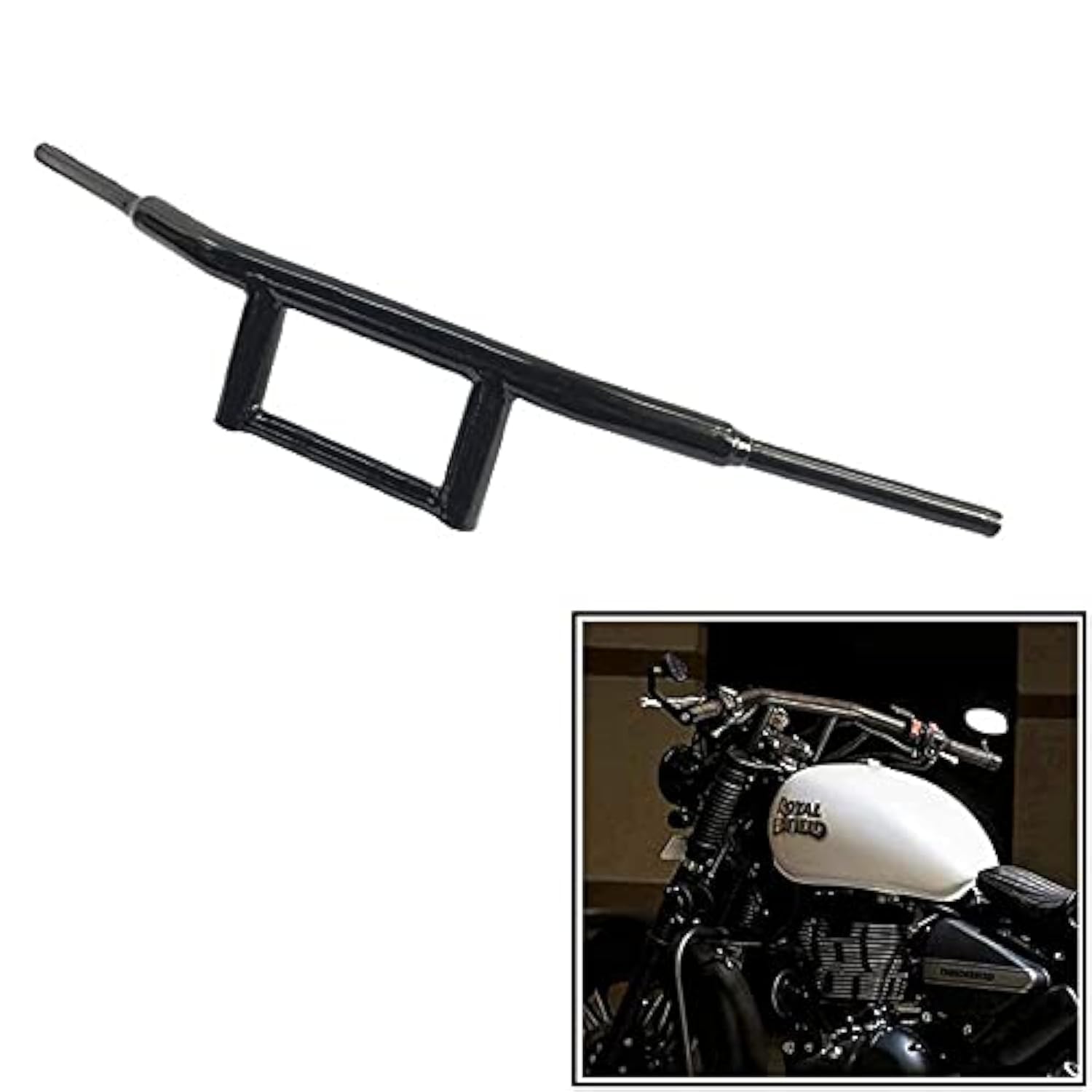 Supremechoice Bike 4-B A1 Quality Handle Bar Thick Pipe Handlebar Black for Royal Enfield Thunderbird 350 T-1-image-37