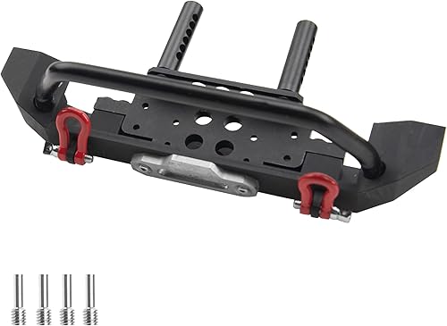 ShareGoo Parachoques de metal con remolque de remolque compatible con Axial SCX10 90046 90047 Traxxas TRX-4 Redcat Gen8 110 RC Crawler Car