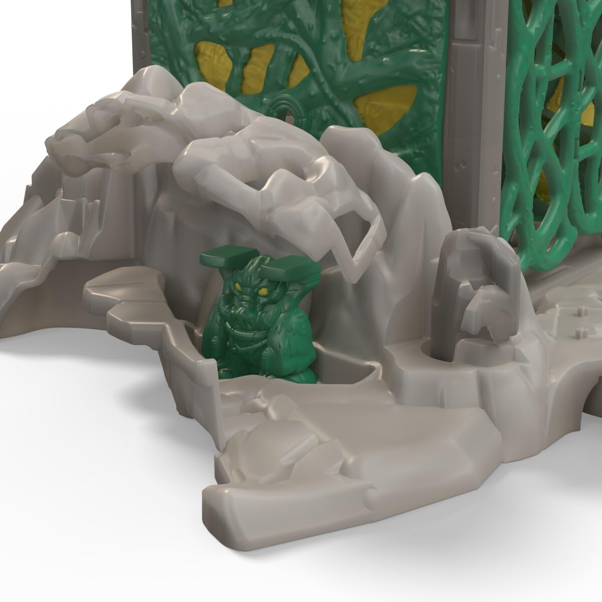 schleich ELDRADOR | Jungle Stronghold 42809 | ab 6 Jahren | 51 Teile | Modulares BattleCave Spielset mit Dschungelsäbelzahntiger & 2 Minis | Festung mit Dschungelkristall, Katapult, Greifarm und F