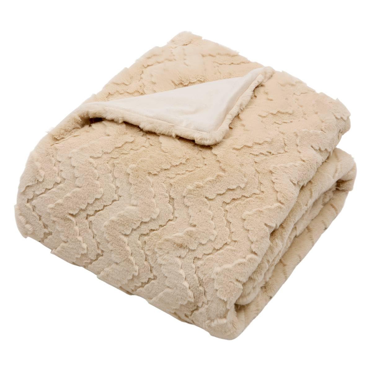 Atmosphera - Plaid nalia 180 x 230 cm, beige