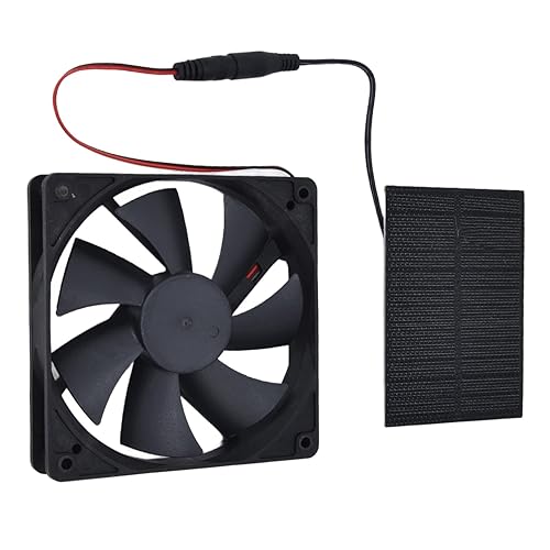 Ventilador solar, ventilador de campamento con panel solar, mini ventilador de escape para invernadero, autocaravana, casa de pollo, equipo de
