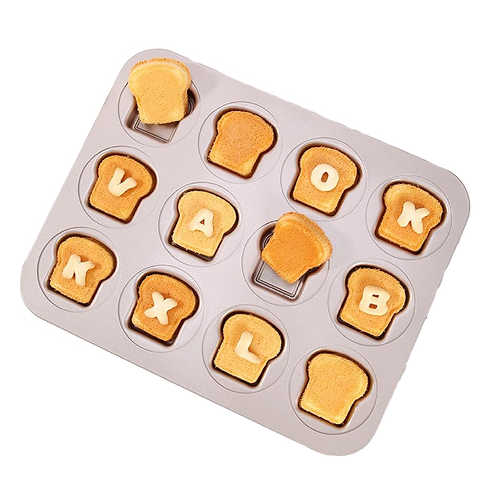 CANDeal 12 Tassen Madeleine Formen Kuchenform, Antihaft-Jakobsmuschel Madeline Backformen Für Home Oven Backen Und Kommerzielle Nutzung, Toast Form Kuchen Backen Tabletts