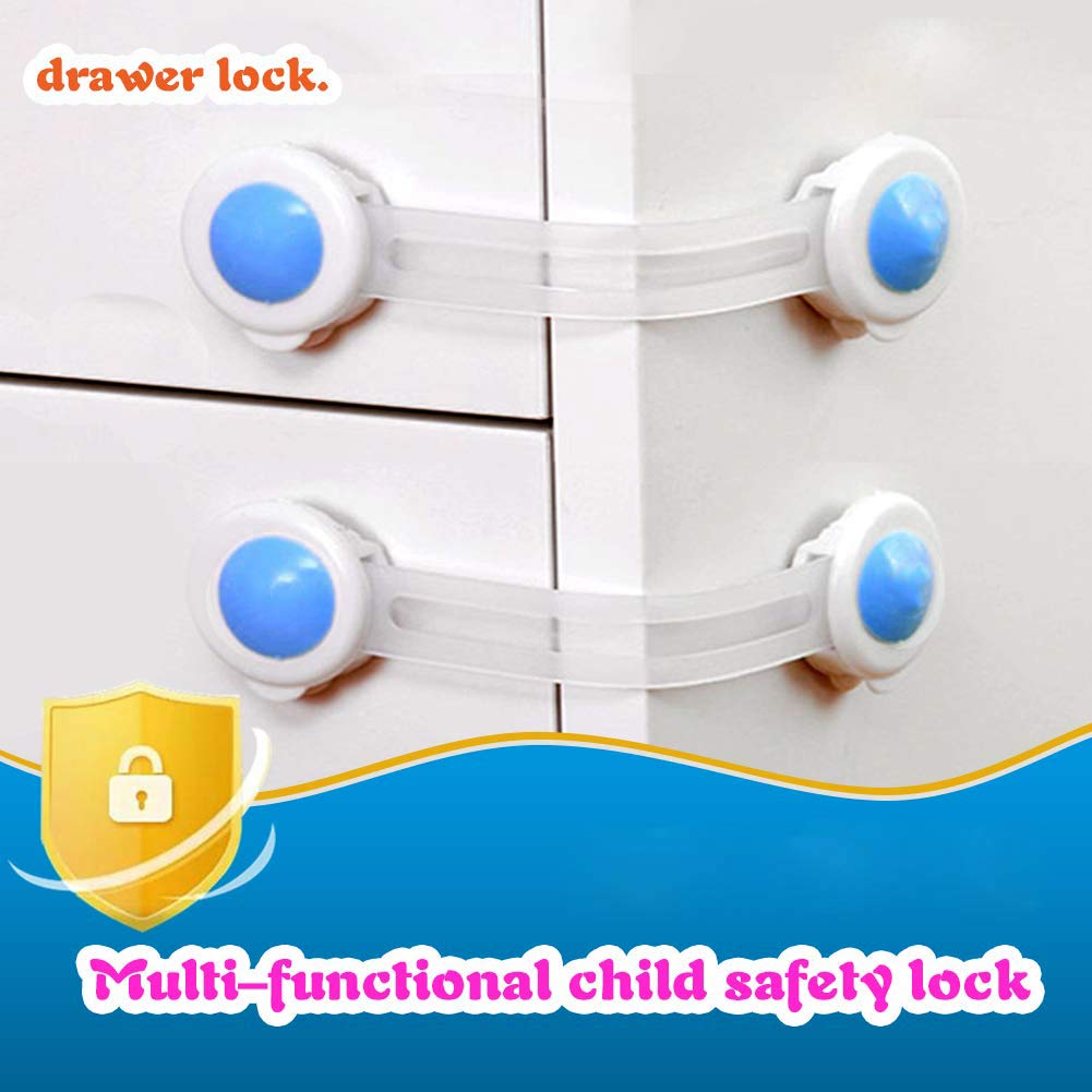 Smart Saver Baby Safety Child Proof Cabinet Locks, Drawer, Doors, Cupboard, Refrigerator Pack Of 6,Blue 1