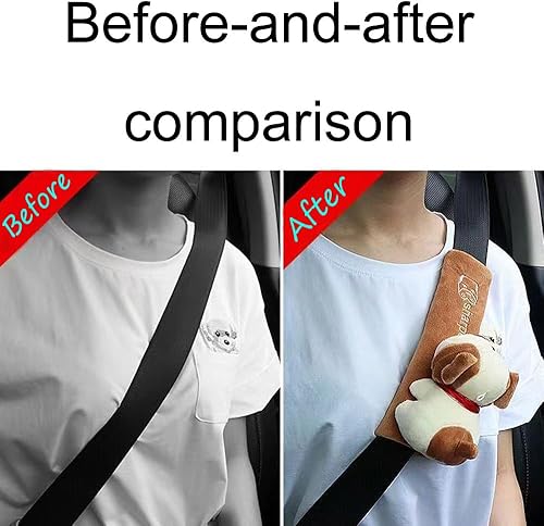 Miniatura 5 de ZOSTLAND 2 fundas universales para cinturón de seguridad de automóvil, suave y cómoda, almohadilla de hombro para cinturón de seguridad para