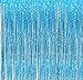 Blukey 2-Packs 3.2ft x 8.3ft Turquoise Metallic Tinsel Foil Fringe Backdrop Curtain for Wedding Christmas Halloween New Year