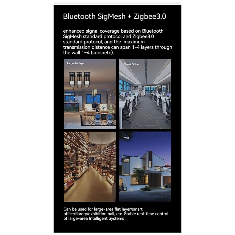 HUB de Puerta de Enlace Multimodo Bluetooth Tuya Smart Zigbee 3.0 con SeñAl Fuerte, Puerta de Enlace de Hogar Inteligente para Enchufe Alexa EU