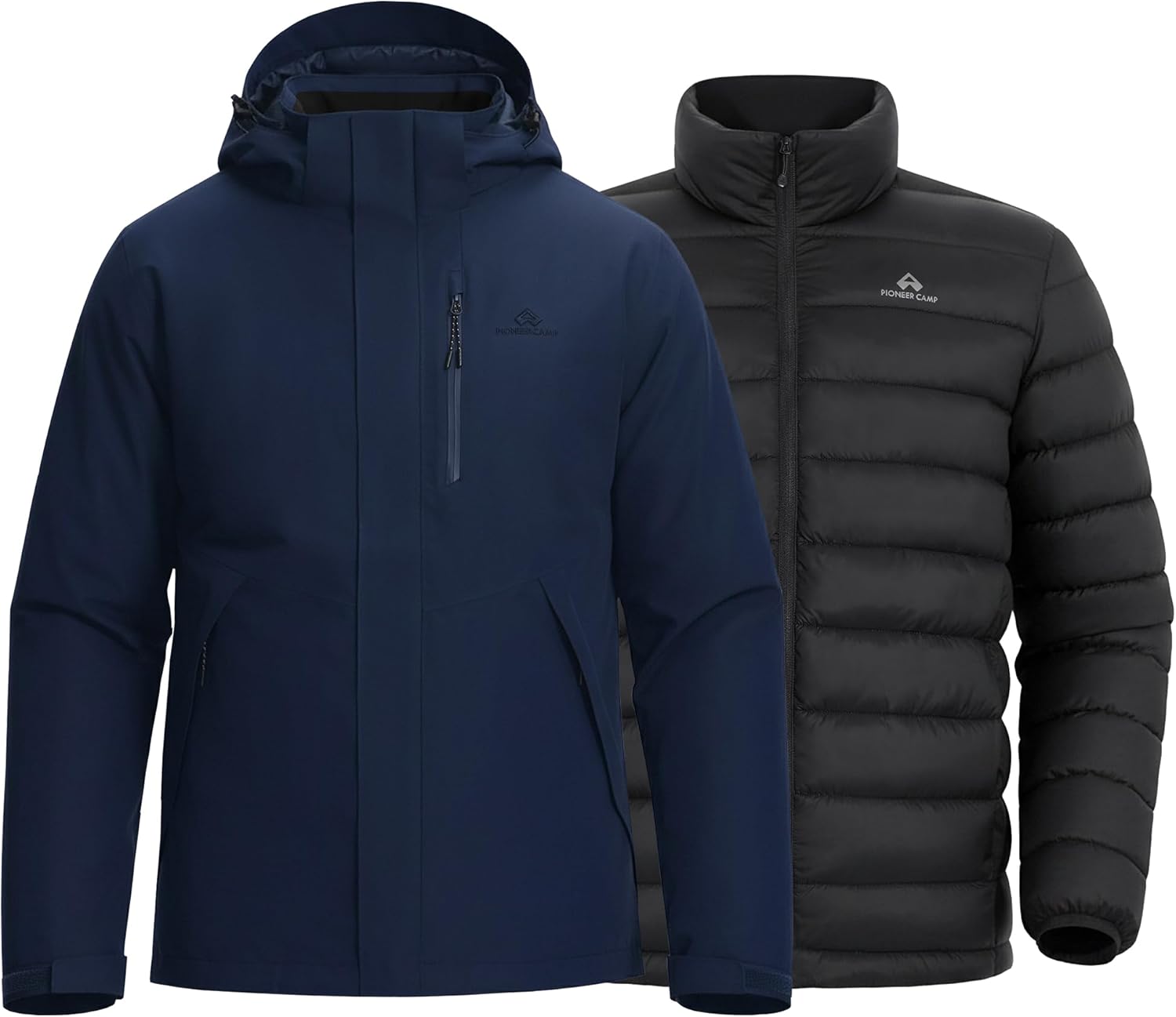 Pioneer Camp Men's 3-in-1 Snow Ski Jacket Puffer Liner Insulated Waterproof Rain Jackets Winter Windbreaker Snowboard Coat