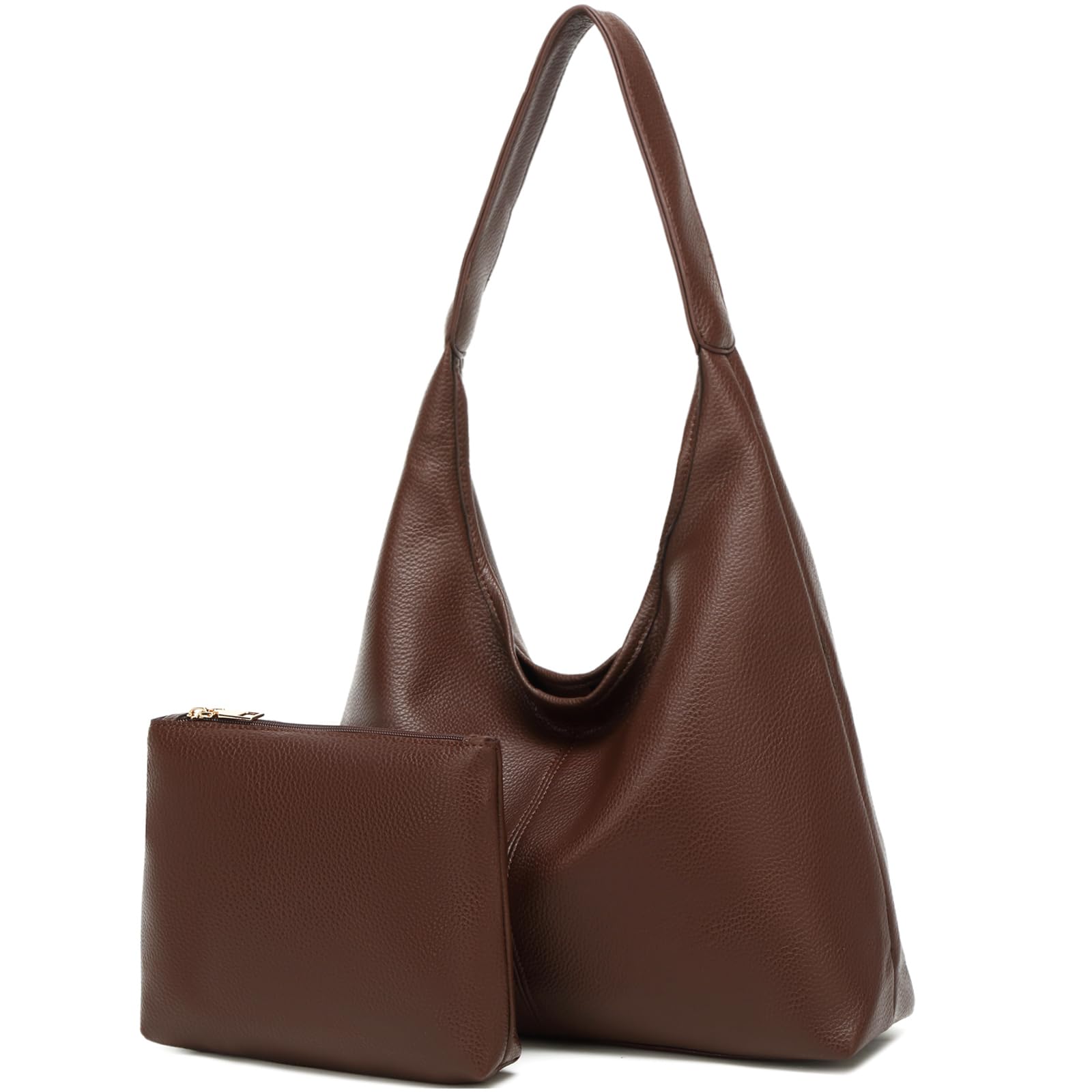 Casual Hobo Bag for Women Soft Shoulder Bags Slouchy Pu Leather Tote Purses for Work Travel