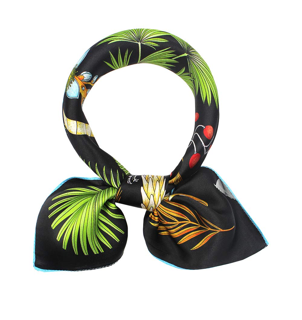 ANDANTINO100% Mulberry Silk Scarf -21” Lightweight Square Neckerchief – Breathable Digital Printed Scarves with Gift PackedGlobal Recycled StandardGlobal Recycled StandardGlobal Recycled Standard