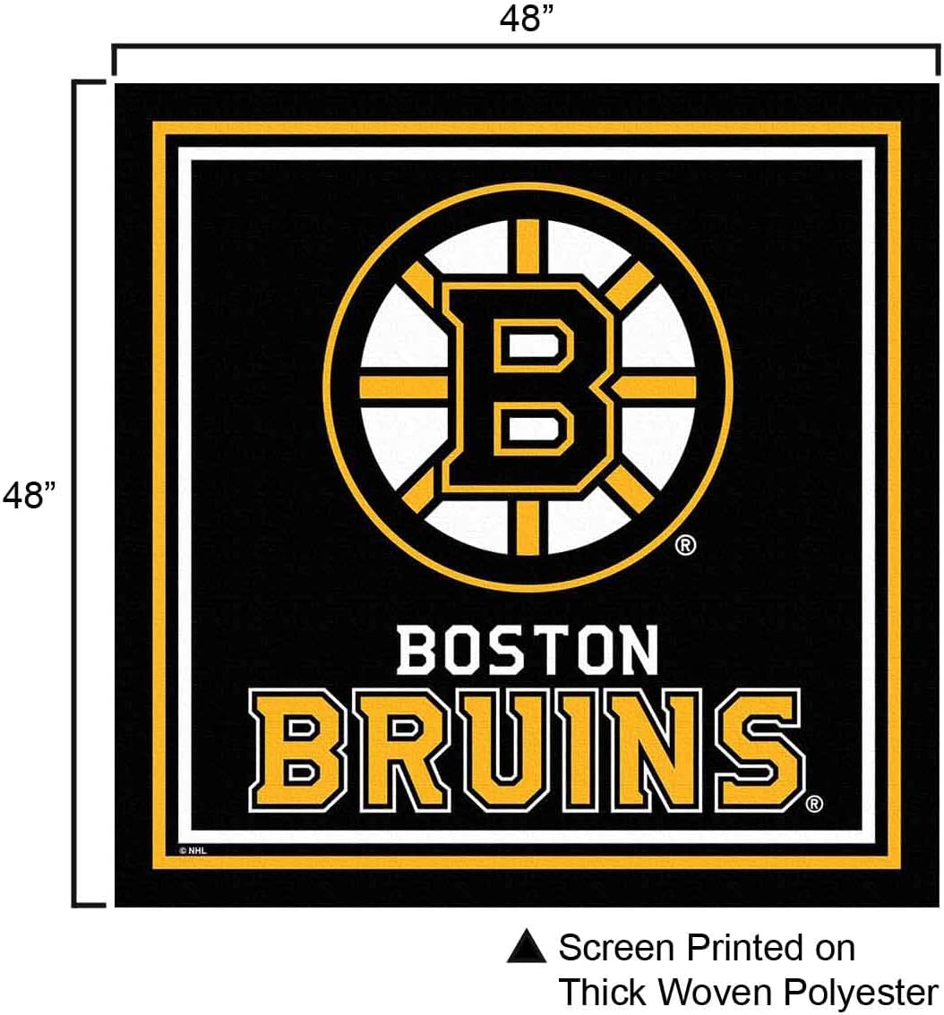 WinCraft Boston Bruins Logo Tablecloth and Square Table Cover Overlay
