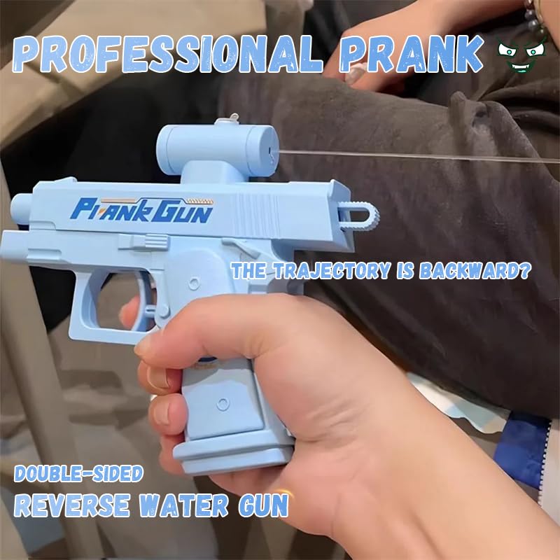 Pistolet à Eau Farce Bidirectionnel – Prank Squirt Gun Pour Adultes, Retour D’Eau Surprise, Idéal Fêtes, Piscine, Plage, Jardin, Blanc Fun !