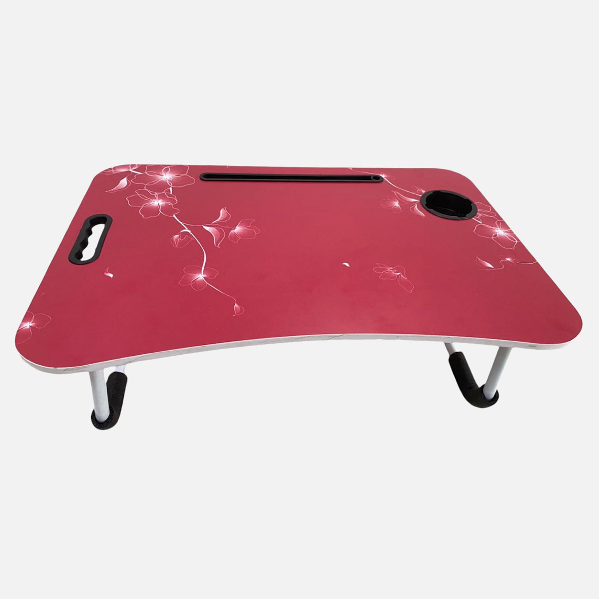 Sprithawk Portable Laptop Table, Multipurpose Foldable with Cup Holder, Study, Bed, Wood Portable Laptop Table (Pink) (B0DFYBY9T1) Amazon Price History, Amazon Price Tracker