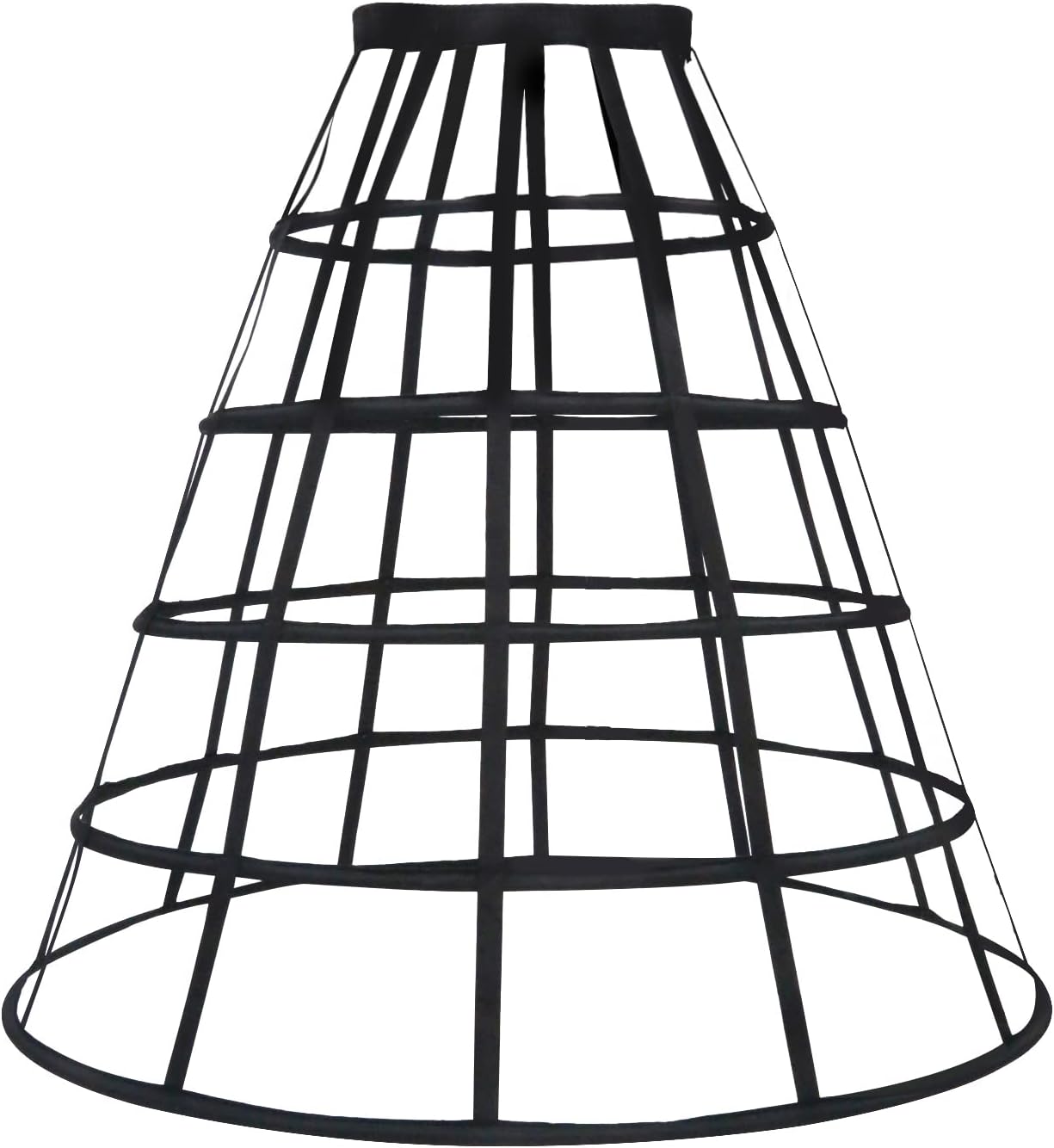 MYAYD Women's Hoop Petticoat Multi-layer Birdcage Fishbone Hollow Adjustable A-type Skirt Pannier Underskirt