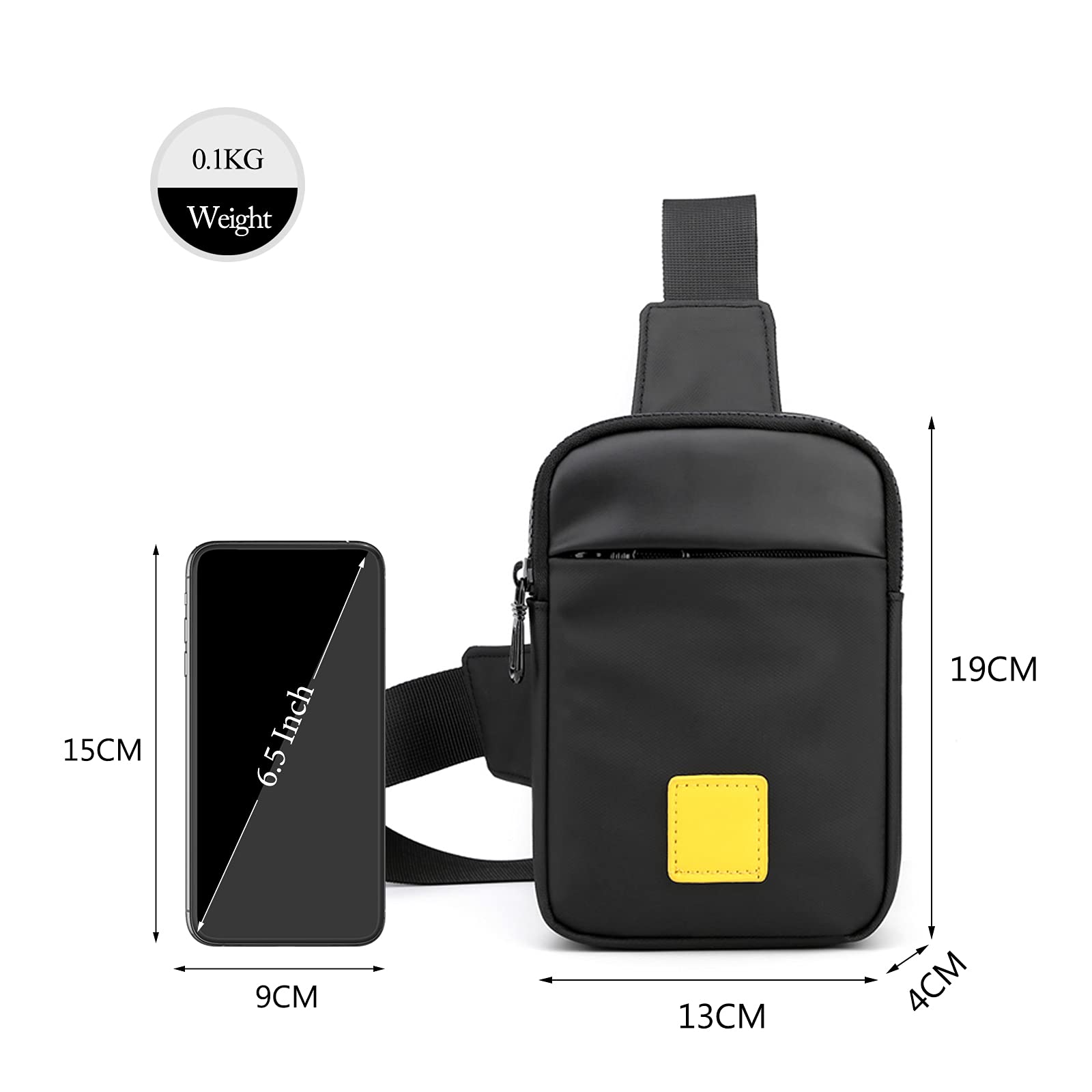 FANDARE Borsello Uomo Tracolla Zaino Monospalla Borsa a tracolla Borsa a Spalla Sling Bag per Scuola Outdoor Sportiva Ciclismo Viaggio Hiking Camping Crossbody Daypacks