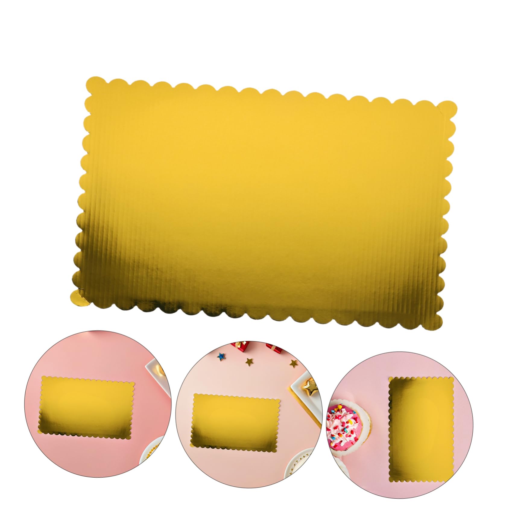 20pièces à Gâteaux Rectangulaires Carton Ondulé Base De Gâteau Ingraissable pour Gâteaux Feuille Support De Gâteau Jetable pour Pâtisseries De Mariage Et Anniversaire