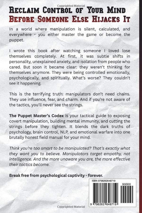 The Puppet Master's Codex: Dark Psychology, NLP, Covert Manipulation, Brain Control, and the Hidden Tactics of Psychological Warfare. - Image 2