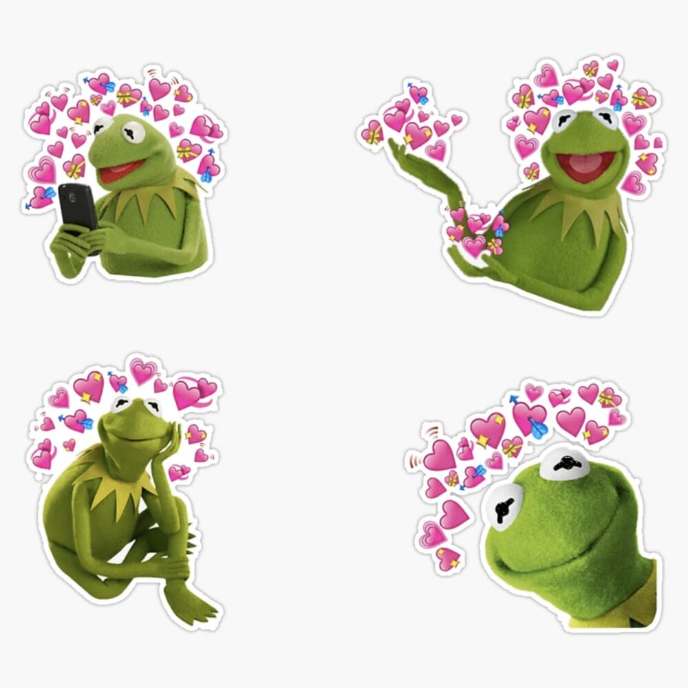 BhgytecKermit Love (Kermit Sticker Pack #4) Vinyl Sticker Laptop Decal Waterproof 5"