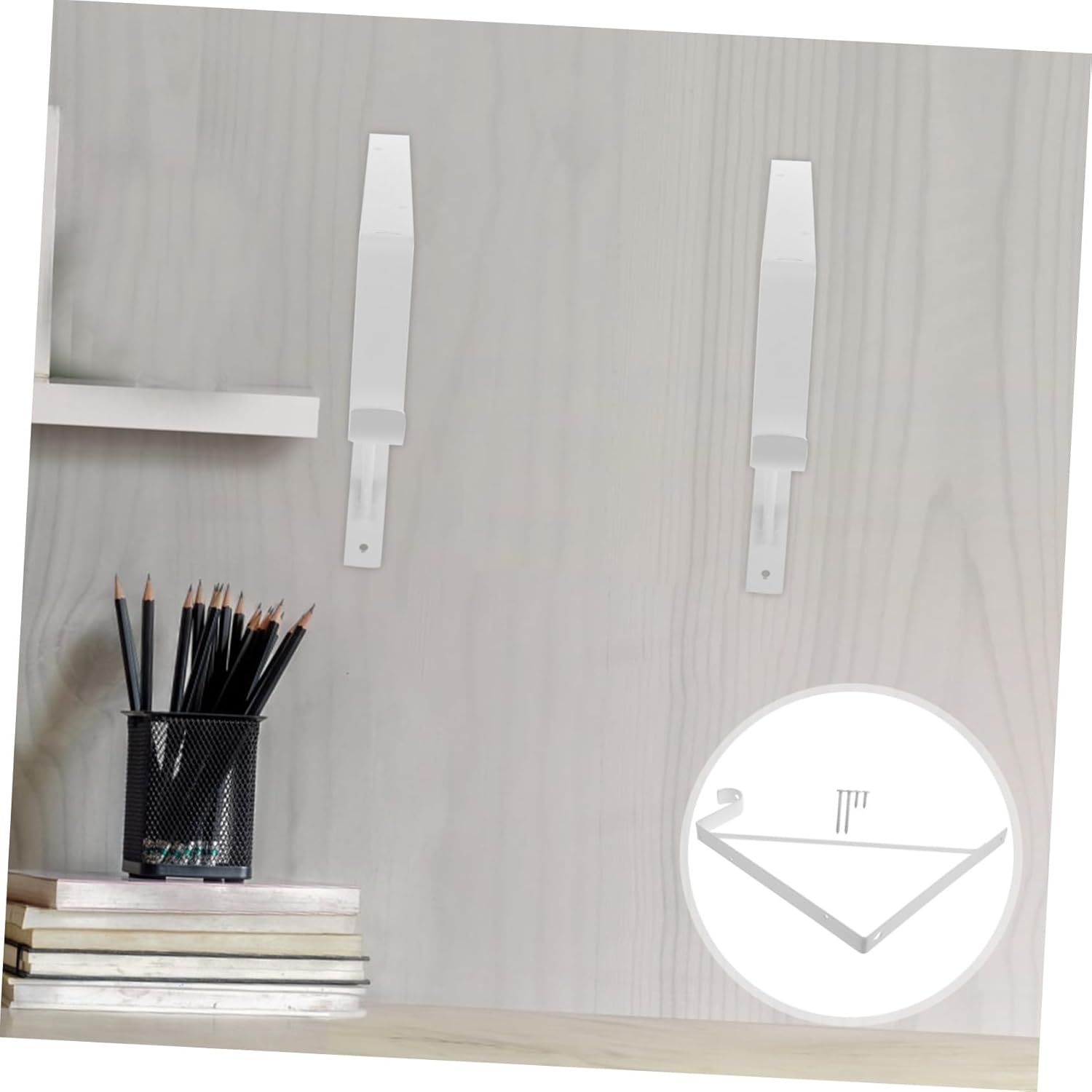 2pcs Heavy Duty Metal Shelf Brackets for Floating Shelves Wall Support Brackets for Plant Display and Storage Sleek Design for Home Organization