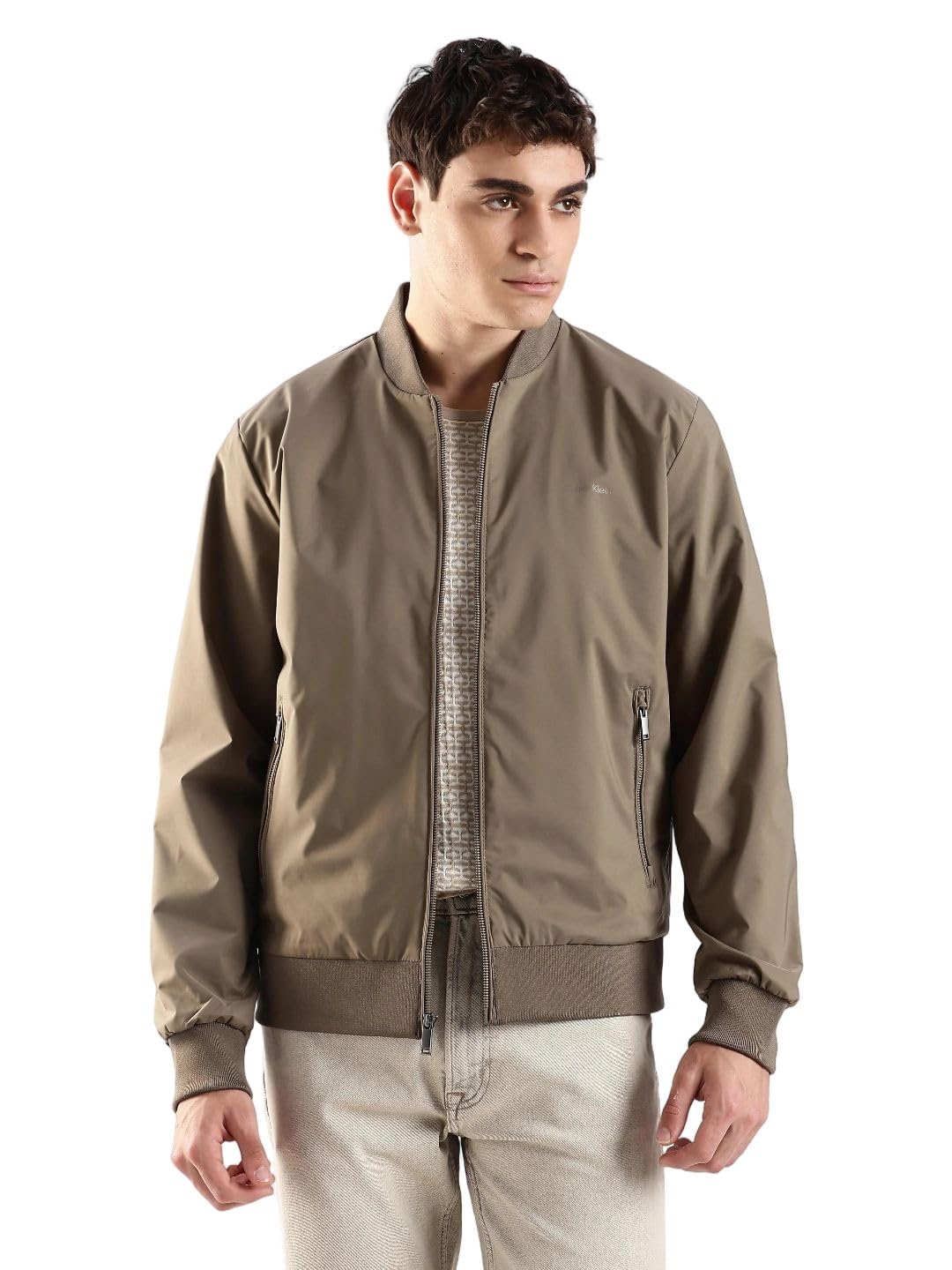 calvin klein jeans Solid Regular Fit Polyester Jacket-picture-22