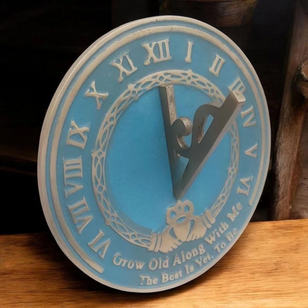 Reloj de sol náutico antiguo de 10 pulgadas, decoración atemporal de jardín al aire libre