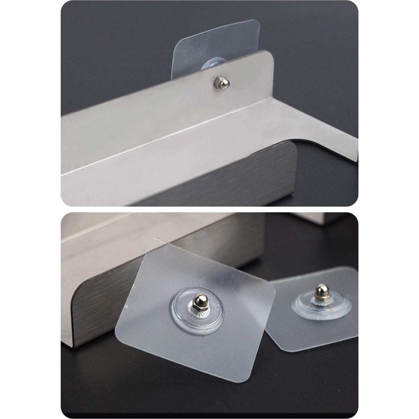 Porta pala per pizza, in acciaio , 41,5 x 8,3 x 3 cm, da parete, , organizer da cucina per spazzole, spatole, cucchiai, ristorante, negozio, casa, uso argento
