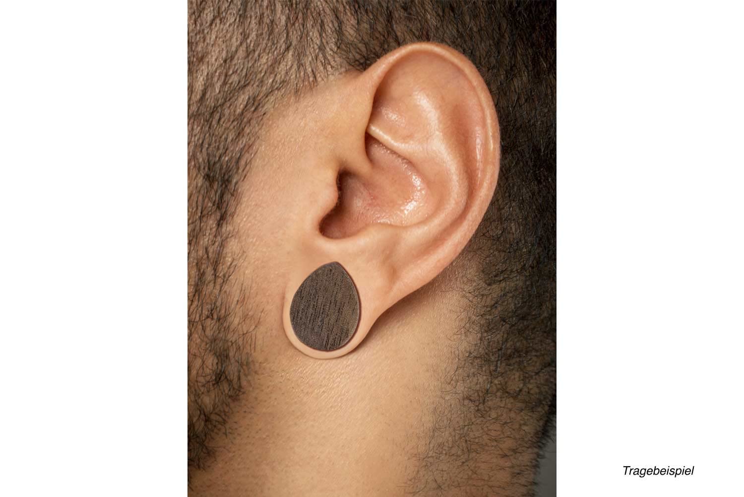 PIERCINGLINE Holz Plug TROPFEN Damen Herren Ohr Piercing Farb- und Größenauswahl