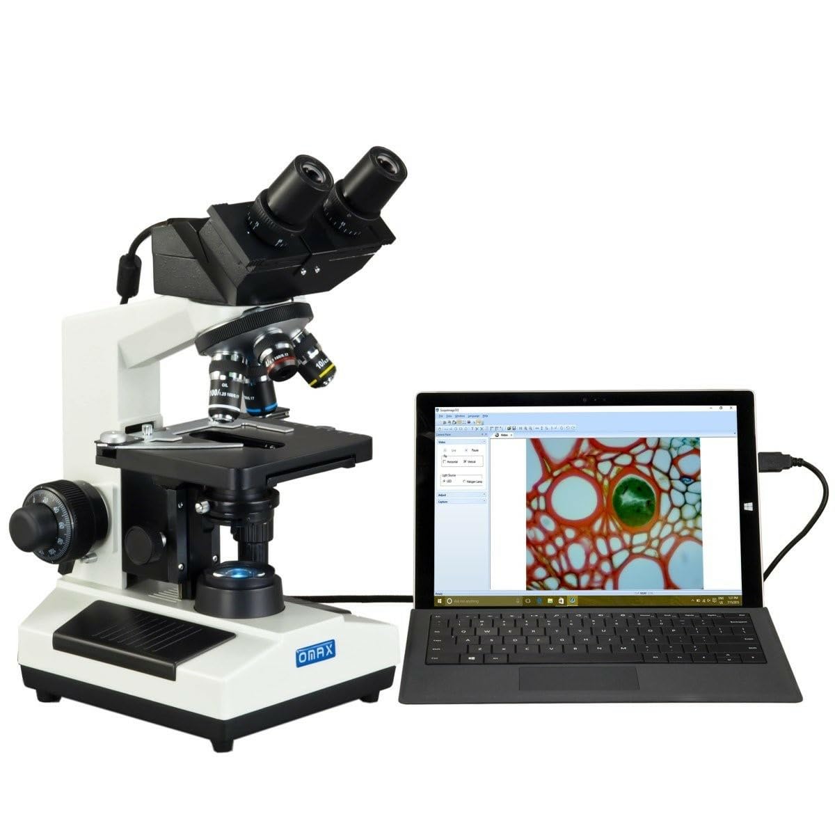 OMAX MD827S30L 40X-2000X Digital Biological Binocular Microscope