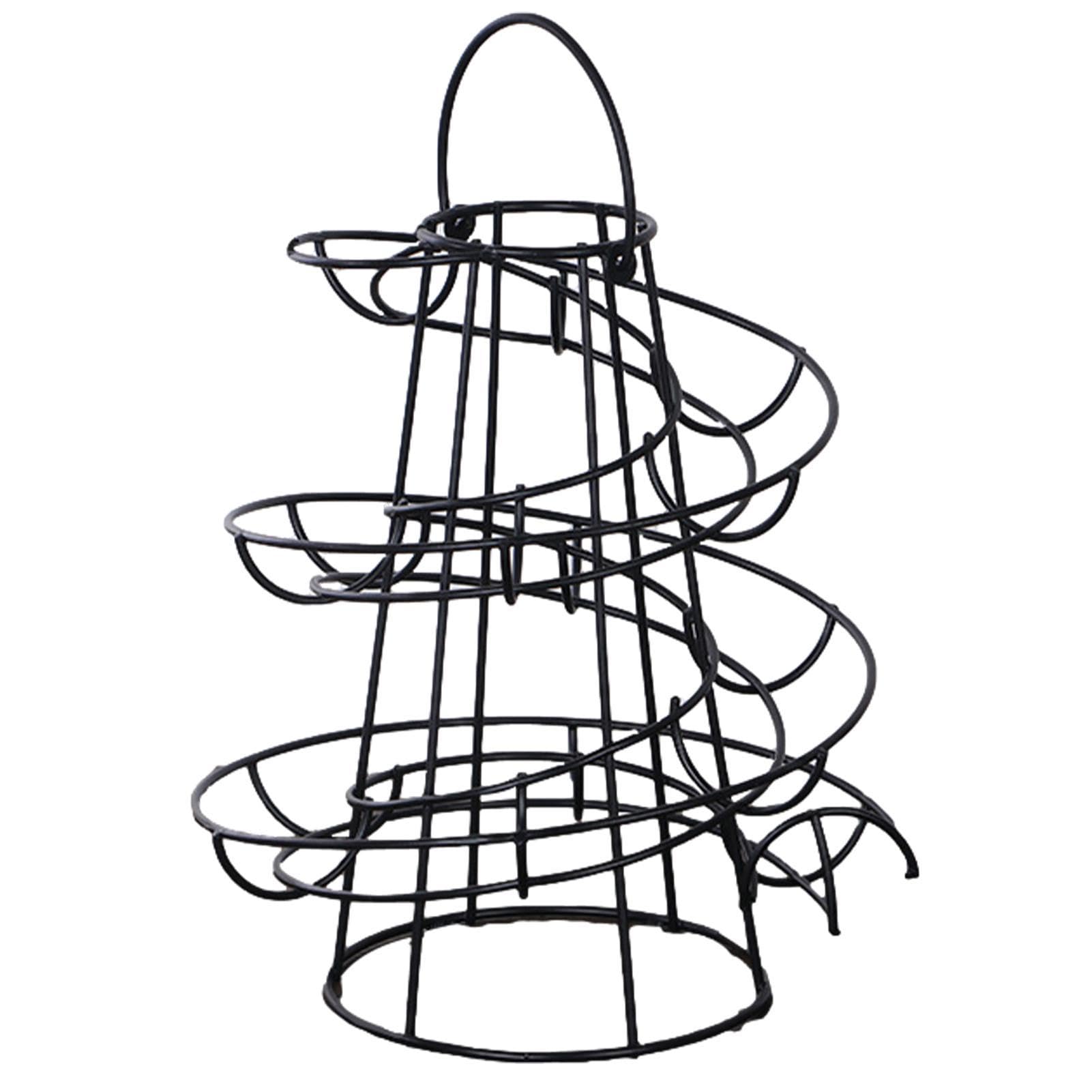Soporte de almacenamiento de huevos en espiral para mantener tu encimera de cocina organizada