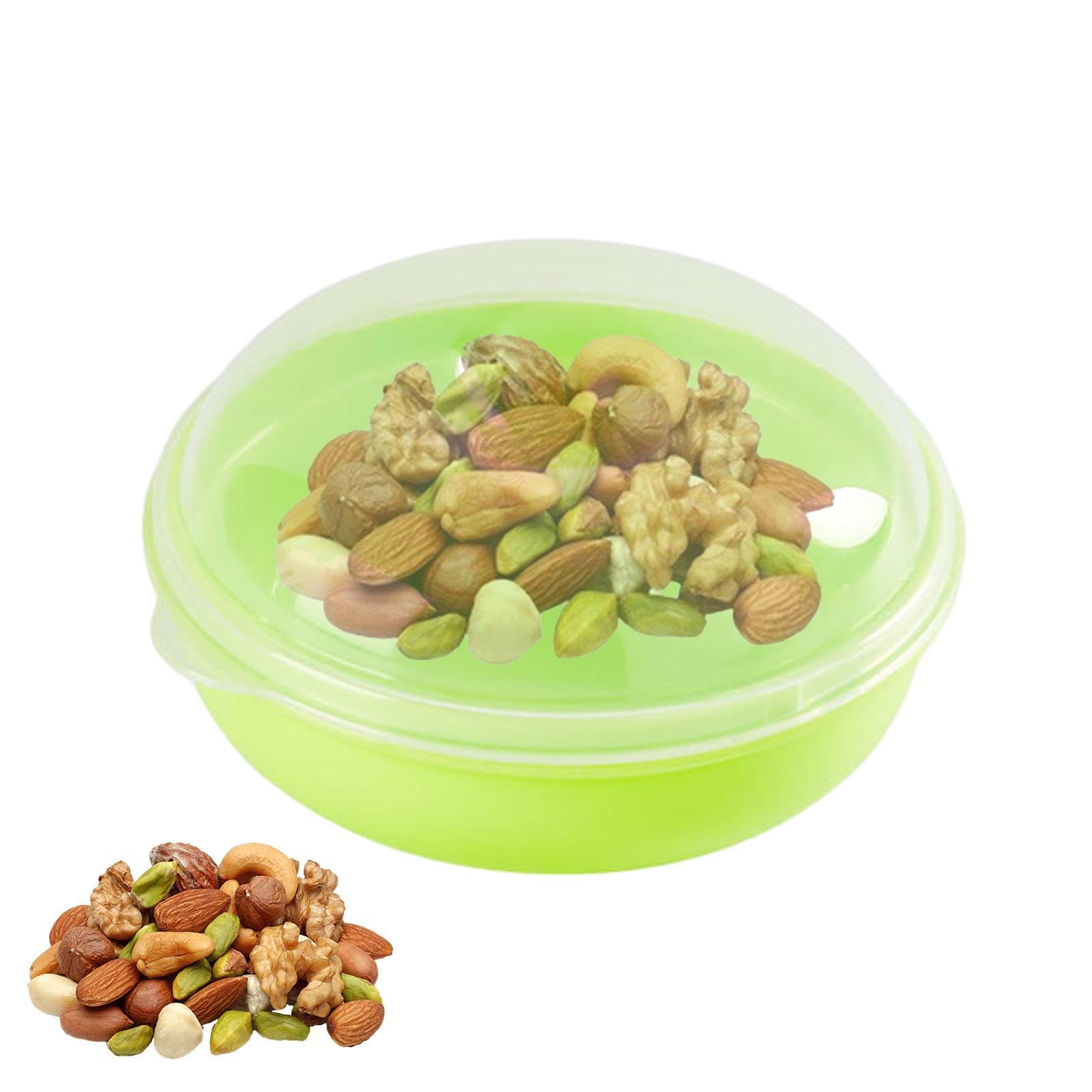 Zorq Green Round Food Container | Bread Container - Portable Storage And Organization Accessories With Airtight Lid, Food Storage Containers For Countertop