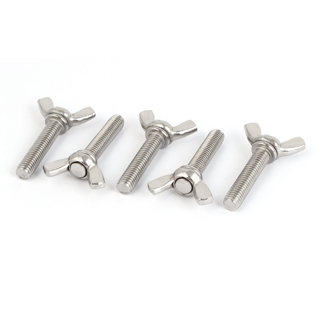 uxcell a16060600ux0178 Screw Metric M3 x 8Mm 304 Stainless Steel Wing Bolt Butterfly Screw Fastener 5Pcs